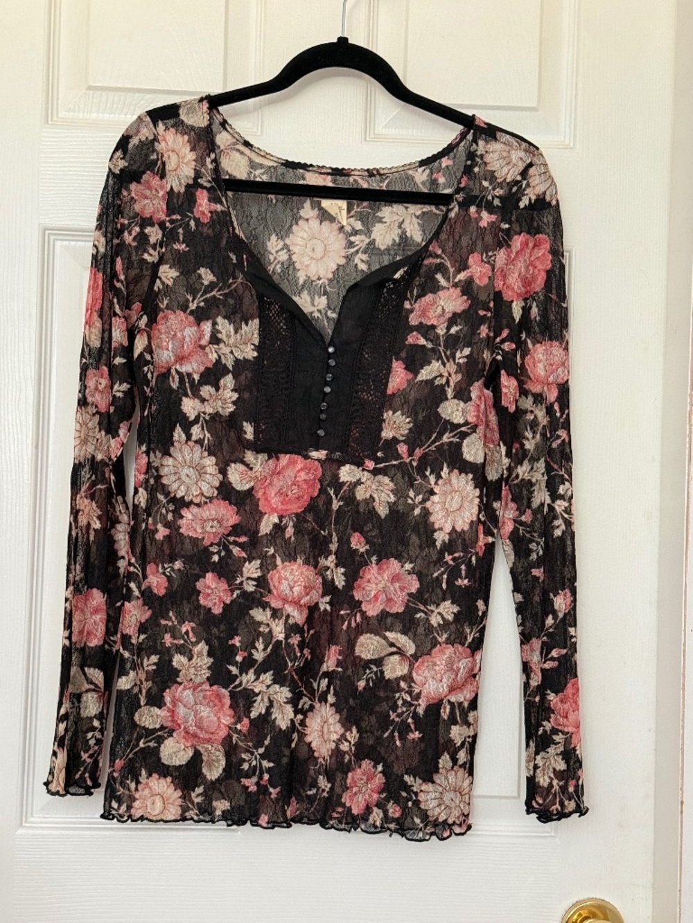 Ralph Lauren Denim & Supply Sheer Floral Top